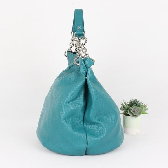 Bodhi Leather Turquoise Shoulder Bag - Picture 5 of 10